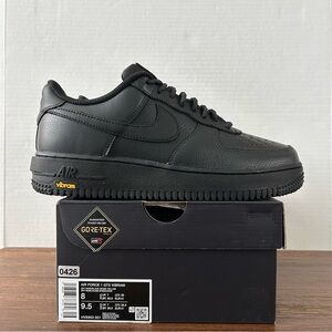 Nike Air Force 1 GTX Vibram Triple Black Non-Slip Shoes Size M8/W9.5